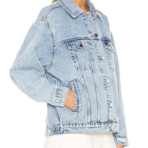 Anine Bing Rory Denim Jacket In Vintage Blue